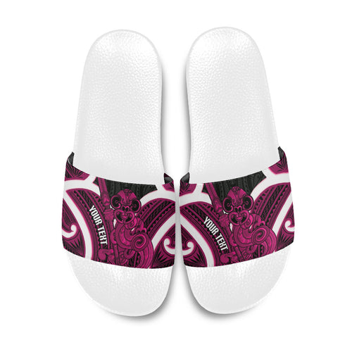 Mawhero Aotearoa Atua Tumatauenga Personalised Slide Sandals Maori God Of War Tiki With Taiaha