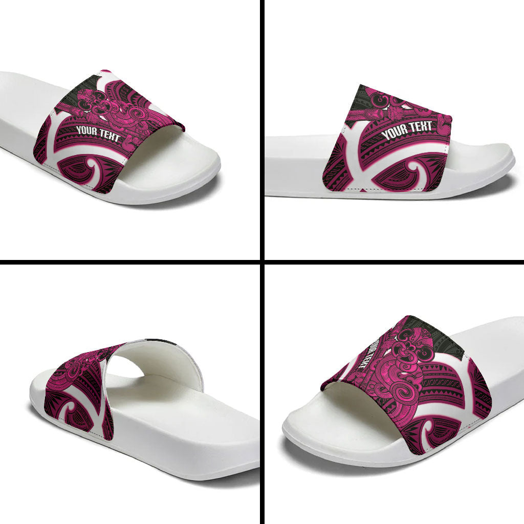Mawhero Aotearoa Atua Tumatauenga Personalised Slide Sandals Maori God Of War Tiki With Taiaha