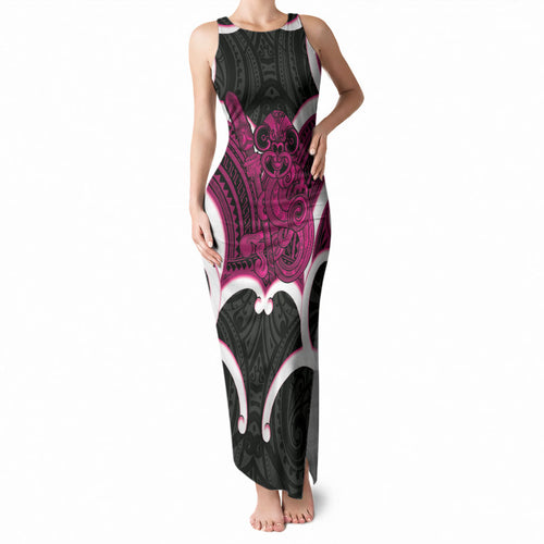 Mawhero Aotearoa Atua Tumatauenga Personalised Tank Maxi Dress Maori God Of War Tiki With Taiaha