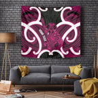 Mawhero Aotearoa Atua Tumatauenga Personalised Tapestry Maori God Of War Tiki With Taiaha