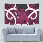 Mawhero Aotearoa Atua Tumatauenga Personalised Tapestry Maori God Of War Tiki With Taiaha