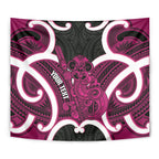 Mawhero Aotearoa Atua Tumatauenga Personalised Tapestry Maori God Of War Tiki With Taiaha