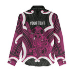 Mawhero Aotearoa Atua Tumatauenga Personalised Women Casual Shirt Maori God Of War Tiki With Taiaha