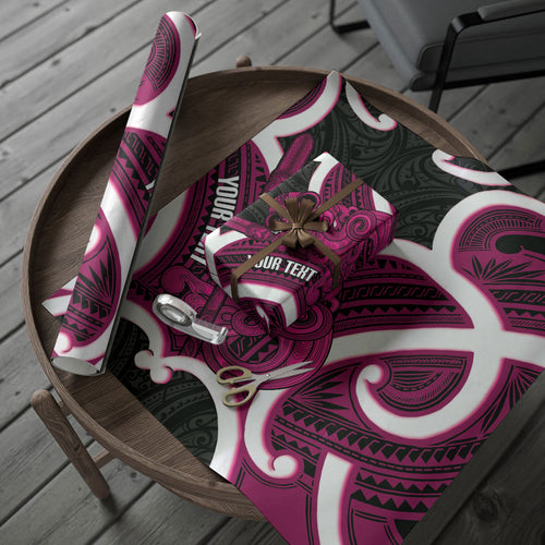 Mawhero Aotearoa Atua Tumatauenga Personalised Wrapping Paper Maori God Of War Tiki With Taiaha