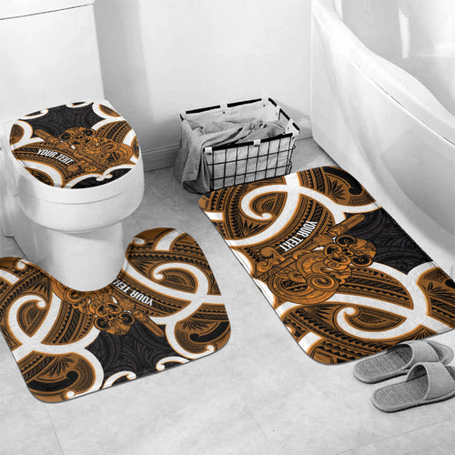 Karaka Aotearoa Atua Tumatauenga Personalised Bathroom Set Maori God Of War Tiki With Taiaha