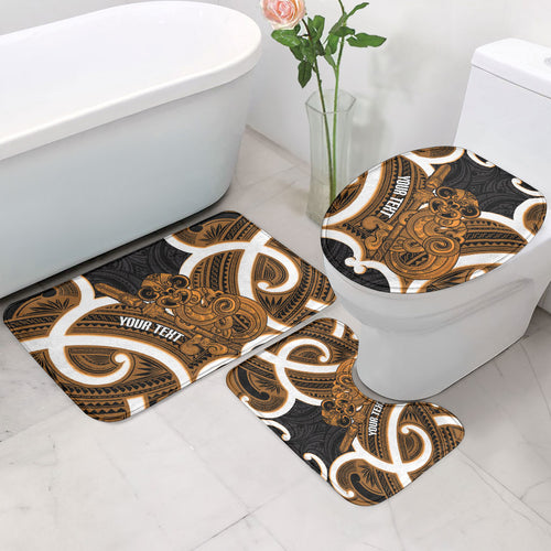 Karaka Aotearoa Atua Tumatauenga Personalised Bathroom Set Maori God Of War Tiki With Taiaha