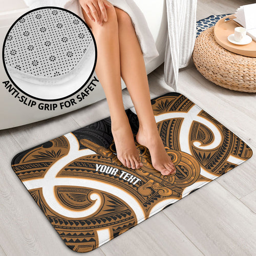 Karaka Aotearoa Atua Tumatauenga Personalised Bathroom Set Maori God Of War Tiki With Taiaha