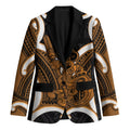 Karaka Aotearoa Atua Tumatauenga Personalised Blazer Maori God Of War Tiki With Taiaha