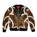 Karaka Aotearoa Atua Tumatauenga Personalised Bomber Jacket Maori God Of War Tiki With Taiaha