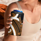 Karaka Aotearoa Atua Tumatauenga 4 in 1 Can Cooler Tumbler Maori God Of War Tiki With Taiaha
