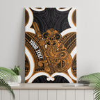 Karaka Aotearoa Atua Tumatauenga Personalised Canvas Wall Art Maori God Of War Tiki With Taiaha