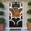 Karaka Aotearoa Atua Tumatauenga Personalised Door Cover Maori God Of War Tiki With Taiaha