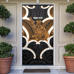 Karaka Aotearoa Atua Tumatauenga Personalised Door Cover Maori God Of War Tiki With Taiaha