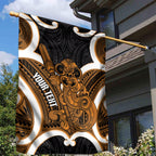 Karaka Aotearoa Atua Tumatauenga Personalised Garden Flag Maori God Of War Tiki With Taiaha