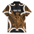 Karaka Aotearoa Atua Tumatauenga Personalised Hawaiian Shirt Maori God Of War Tiki With Taiaha