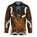 Karaka Aotearoa Atua Tumatauenga Personalised Hockey Jersey Maori God Of War Tiki With Taiaha