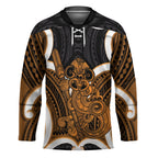Karaka Aotearoa Atua Tumatauenga Personalised Hockey Jersey Maori God Of War Tiki With Taiaha