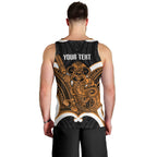 Karaka Aotearoa Atua Tumatauenga Personalised Men Tank Top Maori God Of War Tiki With Taiaha