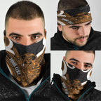 Karaka Aotearoa Atua Tumatauenga Personalised Neck Gaiter Maori God Of War Tiki With Taiaha