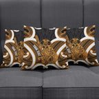 Karaka Aotearoa Atua Tumatauenga Personalised Pillow Cover Maori God Of War Tiki With Taiaha