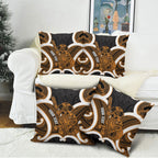 Karaka Aotearoa Atua Tumatauenga Personalised Pillow Cover Maori God Of War Tiki With Taiaha
