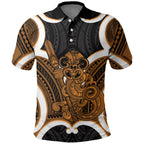 Karaka Aotearoa Atua Tumatauenga Personalised Polo Shirt Maori God Of War Tiki With Taiaha