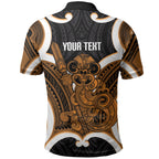 Karaka Aotearoa Atua Tumatauenga Personalised Polo Shirt Maori God Of War Tiki With Taiaha