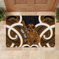 Karaka Aotearoa Atua Tumatauenga Personalised Rubber Doormat Maori God Of War Tiki With Taiaha