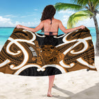 Karaka Aotearoa Atua Tumatauenga Personalised Sarong Maori God Of War Tiki With Taiaha