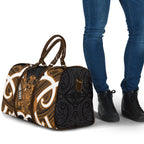 Karaka Aotearoa Atua Tumatauenga Personalised Travel Bag Maori God Of War Tiki With Taiaha