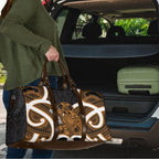 Karaka Aotearoa Atua Tumatauenga Personalised Travel Bag Maori God Of War Tiki With Taiaha