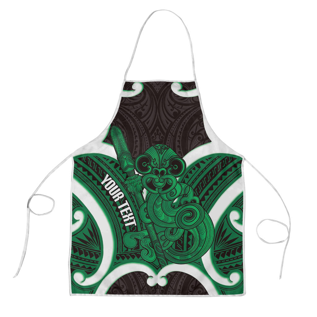 Kakariki Aotearoa Atua Tumatauenga Personalised Apron Maori God Of War Tiki With Taiaha