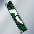 Kakariki Aotearoa Atua Tumatauenga Personalised Auto Sun Shade Maori God Of War Tiki With Taiaha