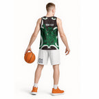 Kakariki Aotearoa Atua Tumatauenga Personalised Basketball Jersey Maori God Of War Tiki With Taiaha