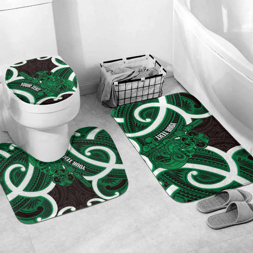 Kakariki Aotearoa Atua Tumatauenga Personalised Bathroom Set Maori God Of War Tiki With Taiaha