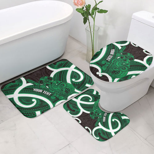 Kakariki Aotearoa Atua Tumatauenga Personalised Bathroom Set Maori God Of War Tiki With Taiaha