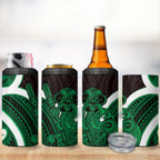 Kakariki Aotearoa Atua Tumatauenga 4 in 1 Can Cooler Tumbler Maori God Of War Tiki With Taiaha