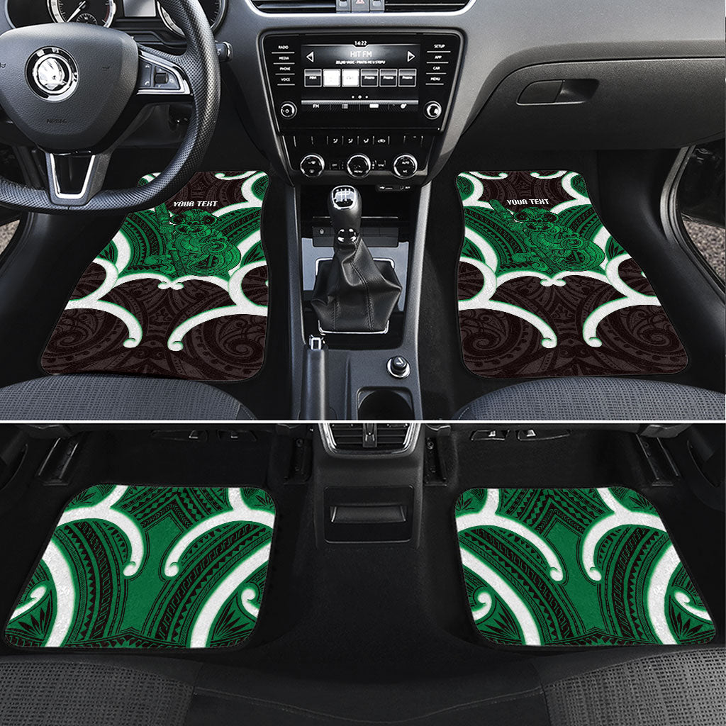 Kakariki Aotearoa Atua Tumatauenga Personalised Car Mats Maori God Of War Tiki With Taiaha