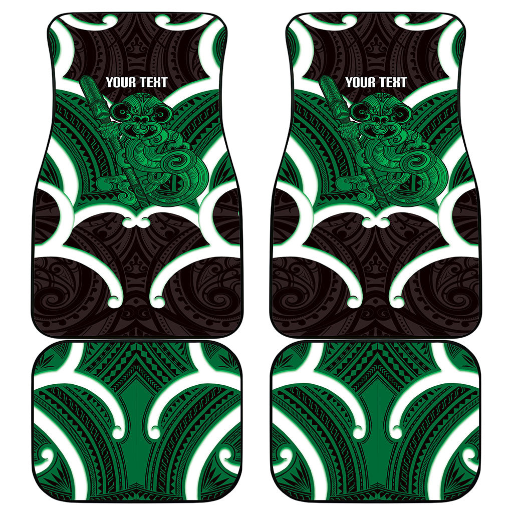 Kakariki Aotearoa Atua Tumatauenga Personalised Car Mats Maori God Of War Tiki With Taiaha