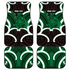 Kakariki Aotearoa Atua Tumatauenga Personalised Car Mats Maori God Of War Tiki With Taiaha