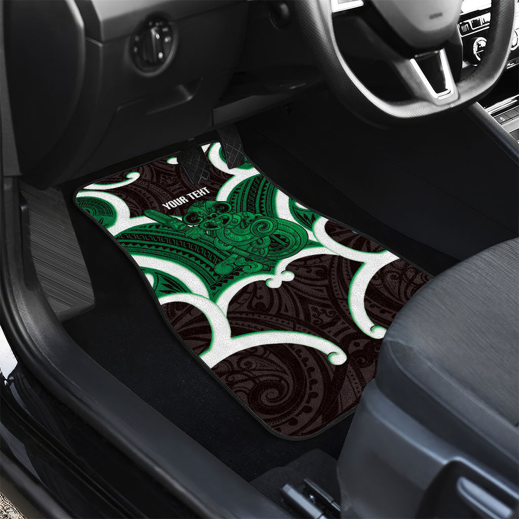 Kakariki Aotearoa Atua Tumatauenga Personalised Car Mats Maori God Of War Tiki With Taiaha
