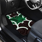 Kakariki Aotearoa Atua Tumatauenga Personalised Car Mats Maori God Of War Tiki With Taiaha