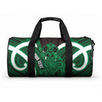 Kakariki Aotearoa Atua Tumatauenga Personalised Duffle Bag Maori God Of War Tiki With Taiaha