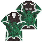 Kakariki Aotearoa Atua Tumatauenga Personalised Family Matching Mermaid Dress and Hawaiian Shirt Maori God Of War Tiki With Taiaha