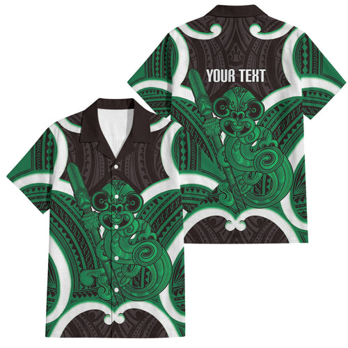 Kakariki Aotearoa Atua Tumatauenga Personalised Family Matching Summer Maxi Dress and Hawaiian Shirt Maori God Of War Tiki With Taiaha