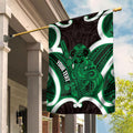 Kakariki Aotearoa Atua Tumatauenga Personalised Garden Flag Maori God Of War Tiki With Taiaha