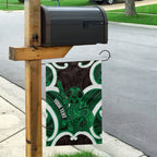 Kakariki Aotearoa Atua Tumatauenga Personalised Garden Flag Maori God Of War Tiki With Taiaha