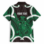 Kakariki Aotearoa Atua Tumatauenga Personalised Hawaiian Shirt Maori God Of War Tiki With Taiaha