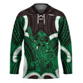 Kakariki Aotearoa Atua Tumatauenga Personalised Hockey Jersey Maori God Of War Tiki With Taiaha