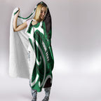 Kakariki Aotearoa Atua Tumatauenga Personalised Hooded Blanket Maori God Of War Tiki With Taiaha